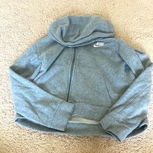 Nike Grey Zip Up Hoodie